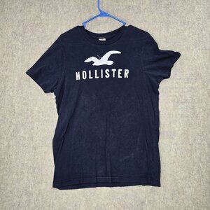Hollister California Navy Blue Crew Neck T-Shirt XL Cotton Short Sleeve
